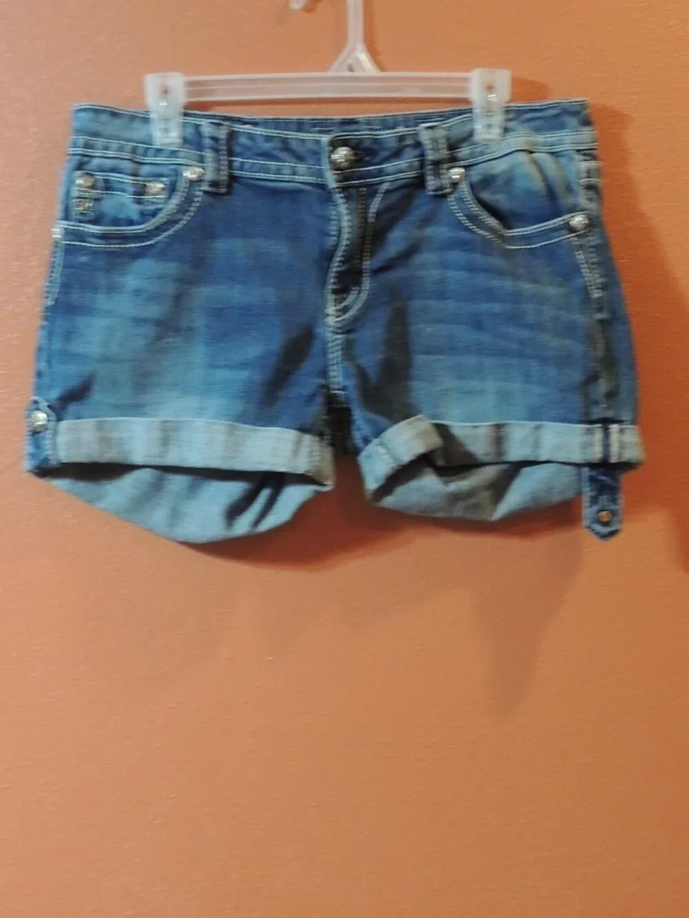 Miss Me Shorts Woman Size 33 Pockets Denim Blue Jeans Shorts